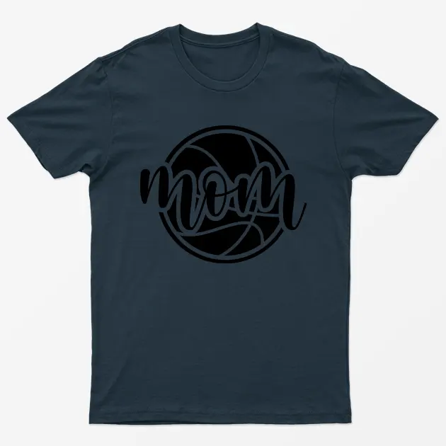 Navy Blue BasketBall Mom T-Shirt