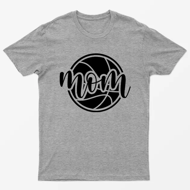 Sport Grey BasketBall Mom T-Shirt