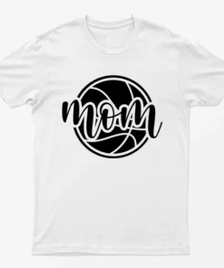 White BasketBall Mom T-Shirt