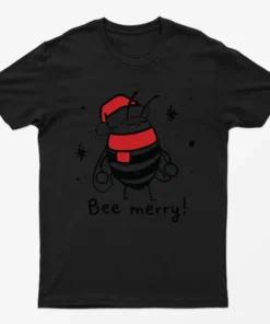 Black Bee Merry Christmas T-Shirt