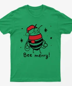 Irish Green Bee Merry Christmas T-Shirt