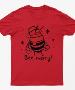 Red Bee Merry Christmas T-Shirt