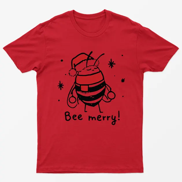 Red Bee Merry Christmas T-Shirt