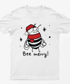 White Bee Merry Christmas T-Shirt