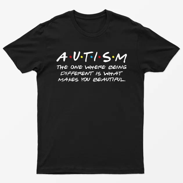 Black Being Different Autism Graphic T-Shirt