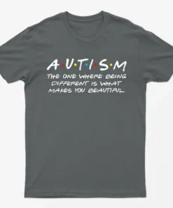 Charcoal Being Different Autism Graphic T-Shirt