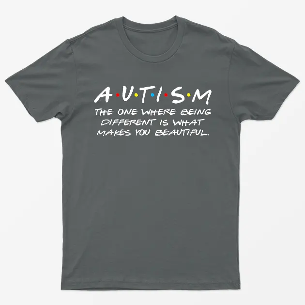 Charcoal Being Different Autism Graphic T-Shirt