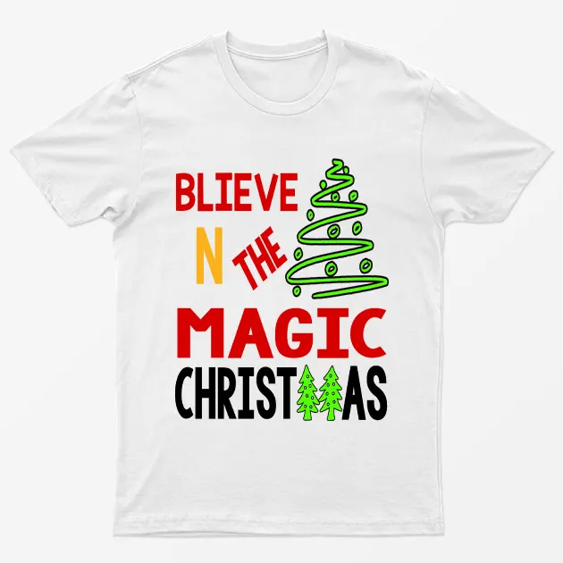 White Believe In The Magic Christmas T-Shirt