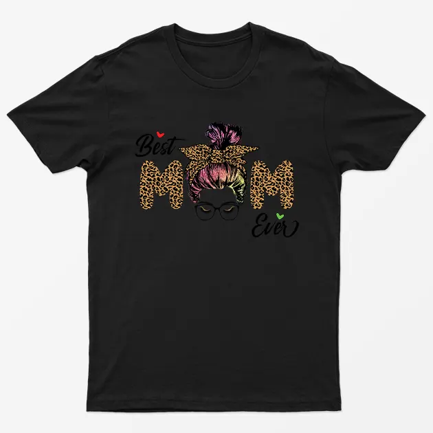 Black Best Mom Ever Graphic T-Shirt