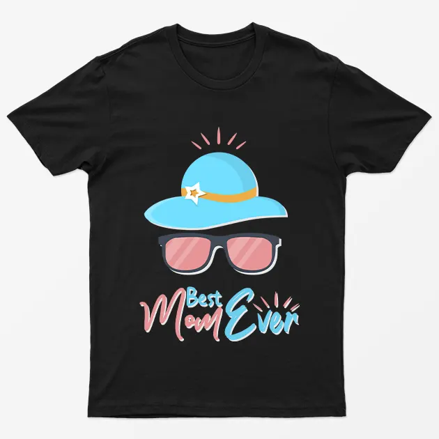 Black Best Mom Ever Mothers Day Graphic T-Shirt