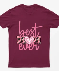Maroon Best Mom Ever T-Shirt