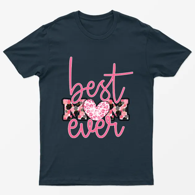 Navy Blue Best Mom Ever T-Shirt