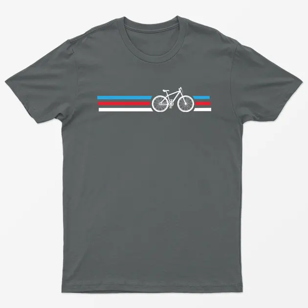 Charcoal Bicycle Lover Graphic T-Shirt