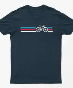 Navy Blue Bicycle Lover Graphic T-Shirt