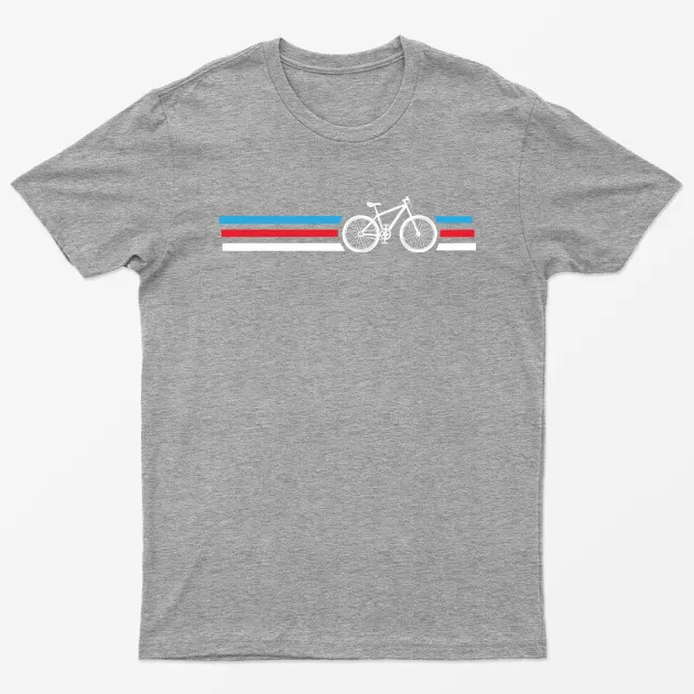 Sport Grey Bicycle Lover Graphic T-Shirt