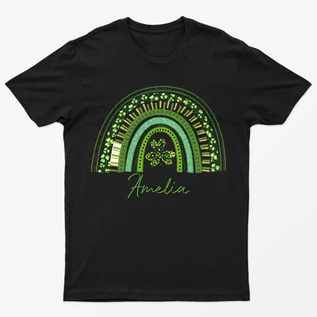 Black Amelia St Patricks Day Graphic T-Shirt