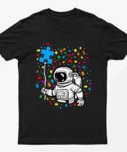 Black Autism Awareness Funny Graphic T-Shirt