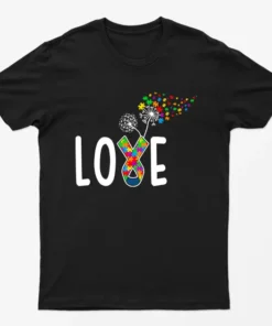 Black Autism Day Love Funny Graphic T-Shirt