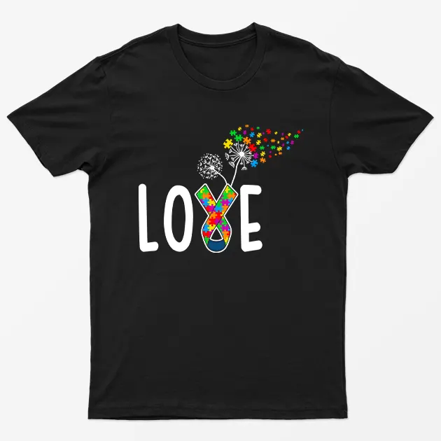 Black Autism Day Love Funny Graphic T-Shirt