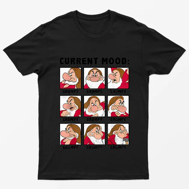 Black Current Mood Grumpy T-Shirt