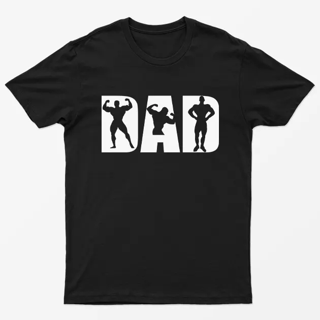 Black Dad Bodybuilder T-Shirt