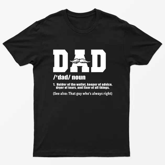 Black Dad Noun T-Shirt