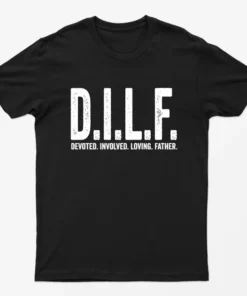 Black Dilf Devoted Involved Loving Father T-Shirt