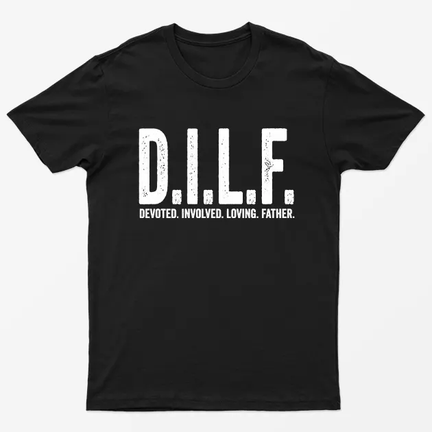 Black Dilf Devoted Involved Loving Father T-Shirt