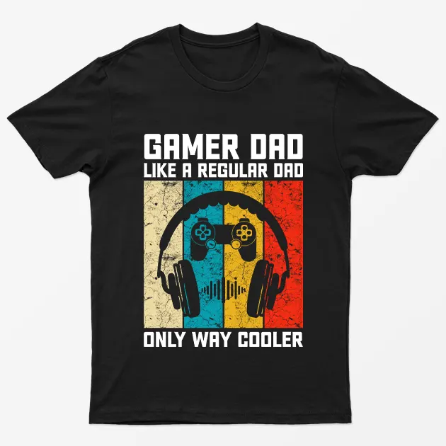 Black Gamer Dad Like Regular Dad But Way Cooler T-Shirt