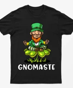 Black Gnomaste St Patrick's Day Graphic T-Shirt