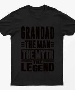 Black Grandad The Man The Myth The Legend Graphic T-Shirt