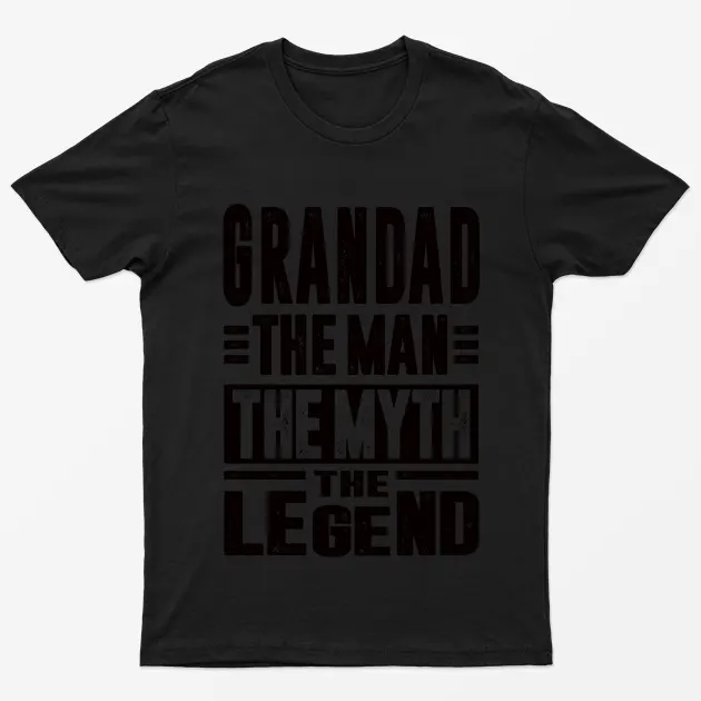 Black Grandad The Man The Myth The Legend Graphic T-Shirt