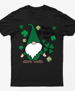 Black Happy Saint Gnomie T-Shirt