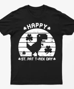 Black Happy St Patrick's Day Funny T-Shirt
