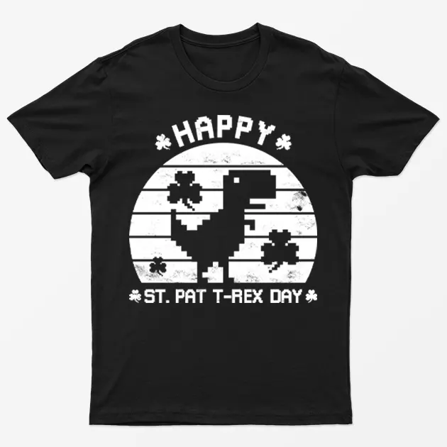 Black Happy St Patrick's Day Funny T-Shirt