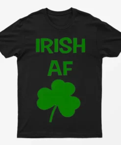 Black Irish Af St Patricks Day Graphic T-Shirt