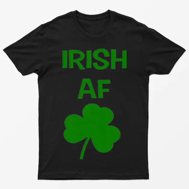 Black Irish Af St Patricks Day Graphic T-Shirt