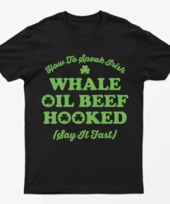 Black Learn How To Speak Irish Graphic T-Shirt