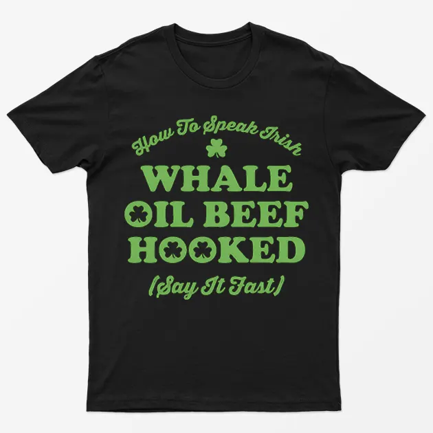 Black Learn How To Speak Irish Graphic T-Shirt