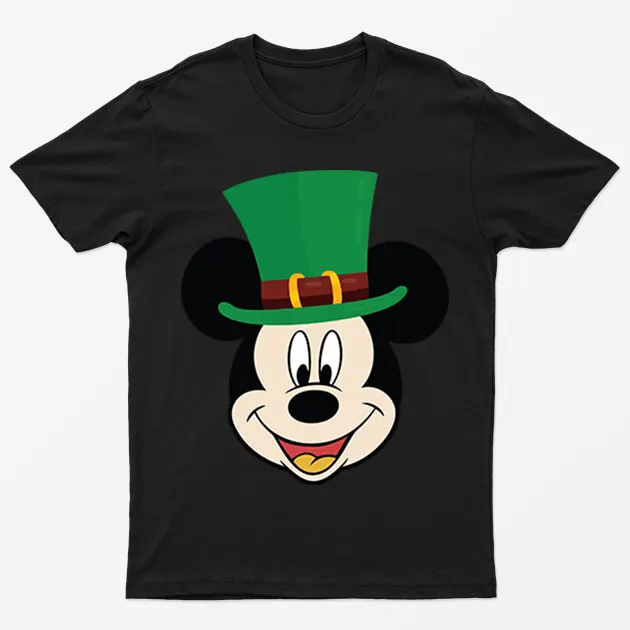 Black Mickey Mouse Hat T-Shirt