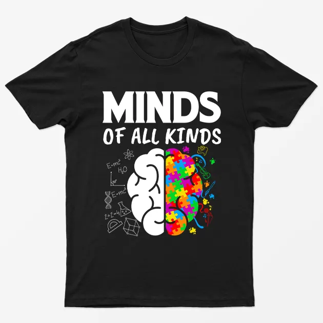 Black Mind Of All Kinds Autism Day T-Shirt