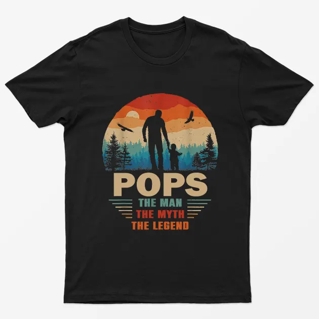 Black Pops The Man The Myth The Legend Graphic T-Shirt