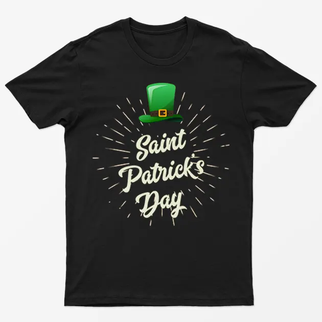 Black St Patrick's Day Hat T-Shirt