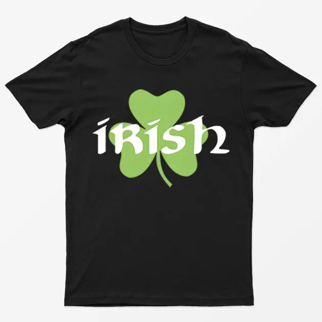 Black St Patrick's Day Irish Graphic T-Shirt