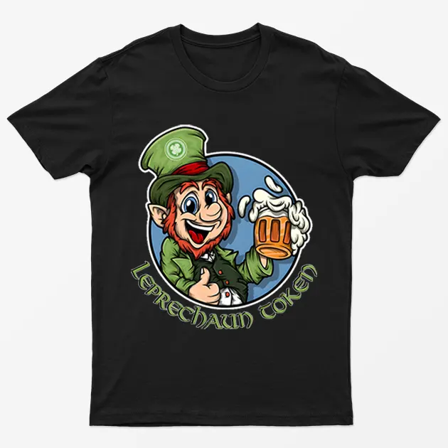 Black St Patrick's Day Leprechaun Token T-Shirt