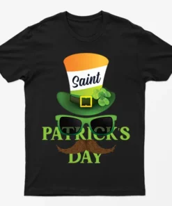 Black St Patricks Day Sun Glasses Men T-Shirt