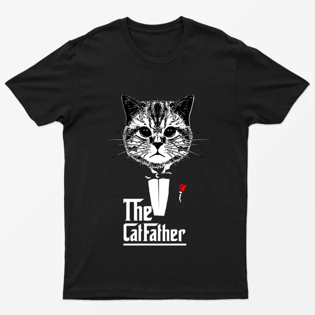 Black The Cat Father T-Shirt