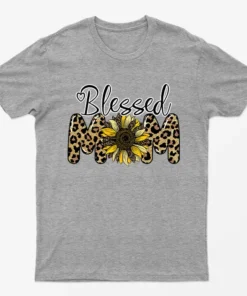 Sport Grey Blessed Mom T-Shirt