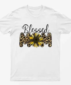 White Blessed Mom T-Shirt