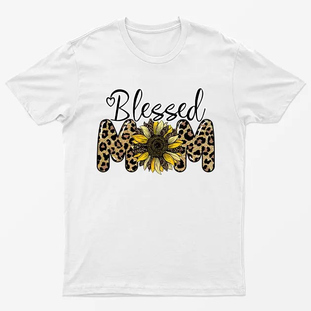 White Blessed Mom T-Shirt